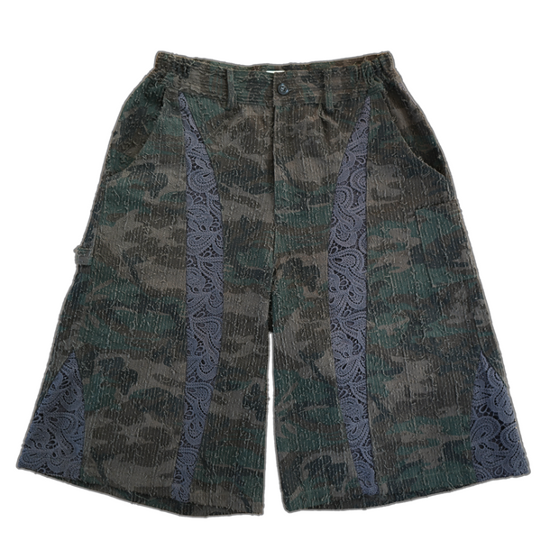 Distressed Dark Camo Shorts