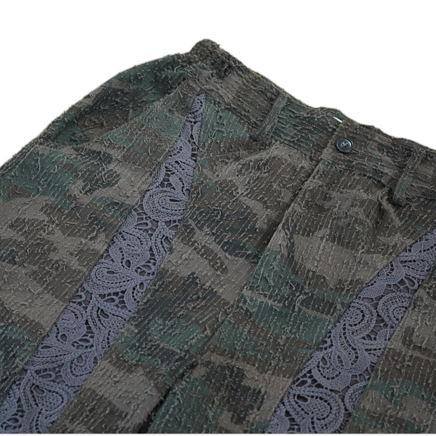 Distressed Dark Camo Shorts