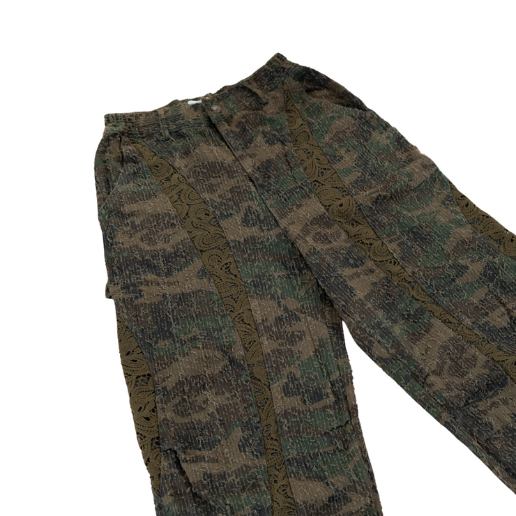 Distressed Camo Lace Trousers