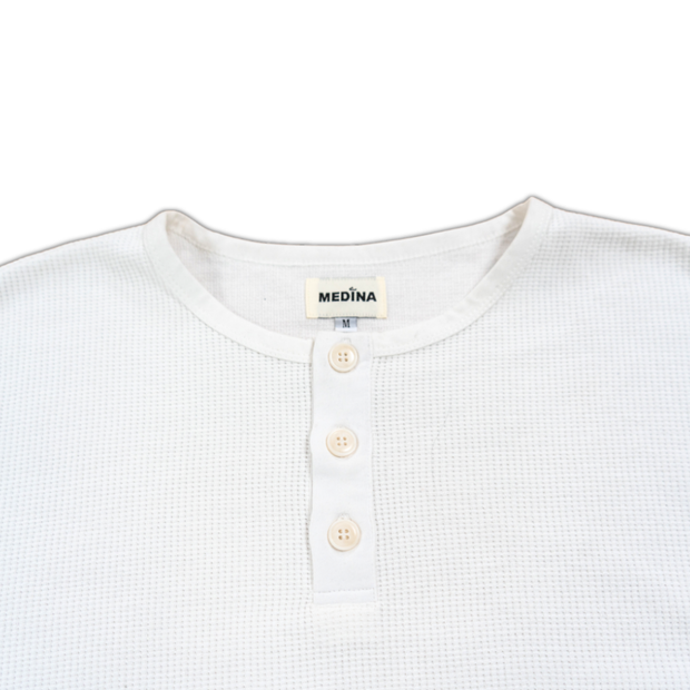 Crochet Layered Henley Shirt