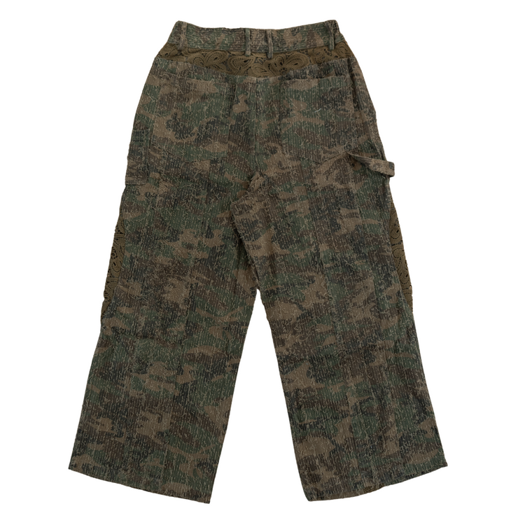 Distressed Camo Lace Trousers