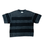 Striped Crochet Stone Wash Shirt