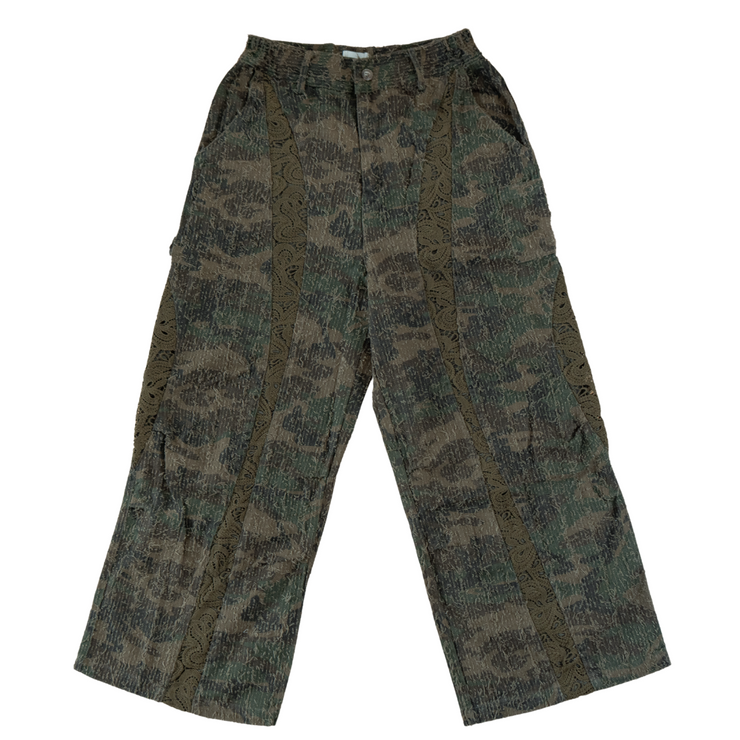 Distressed Camo Lace Trousers
