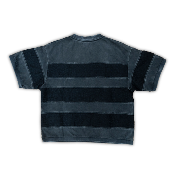 Striped Crochet Stone Wash Shirt