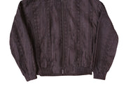 Taupe Striped Crochet Hooded Jacket