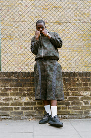 Distressed Dark Camo Shorts