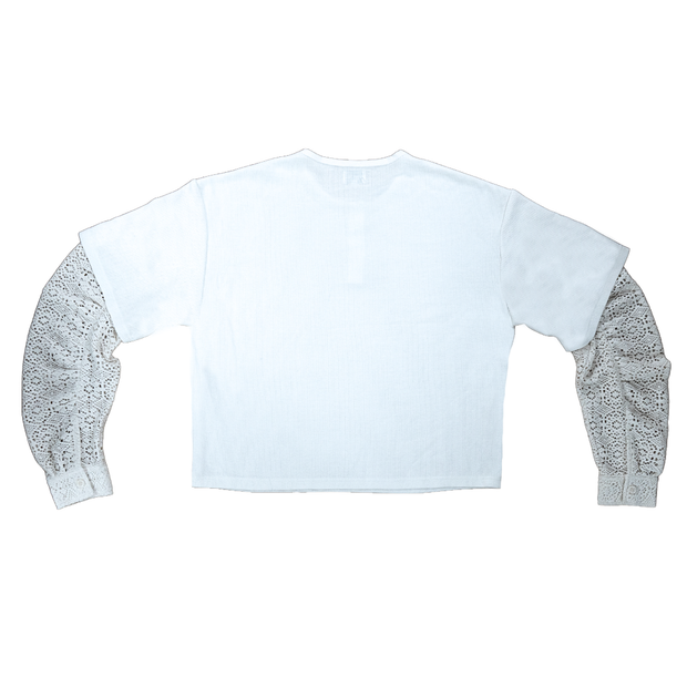 Crochet Layered Henley Shirt